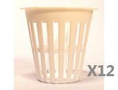 Pack de 12 pots panier blancs 5cm